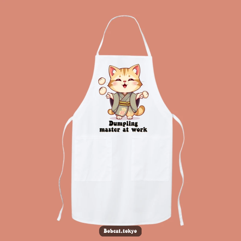 Funny Bobcat Dumpling Juggling Apron: Chef's Kimono Gift