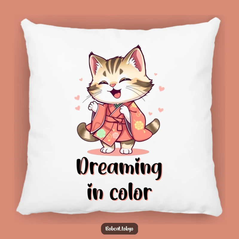 Funny Bobcat Spinning Pillow: Soft Energy, Colorful Blur Comfort, Delightful Funny Gift