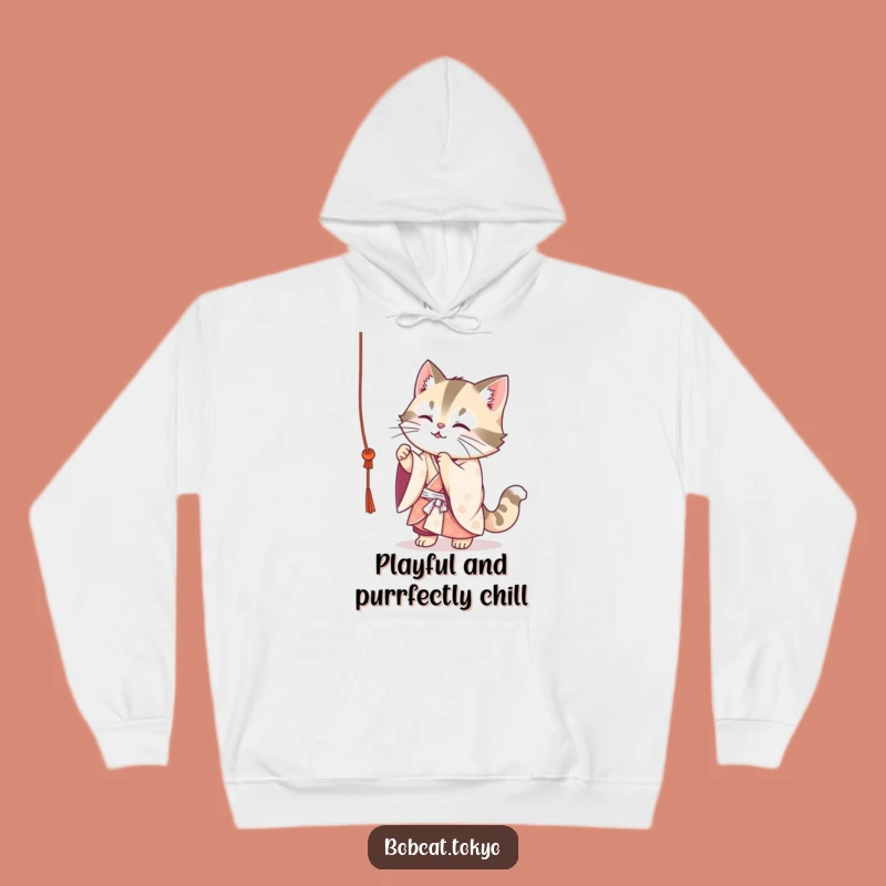 Funny Bobcat Kimono Hoodie: Cozy & Cute Playful Bobcat Apparel Gift