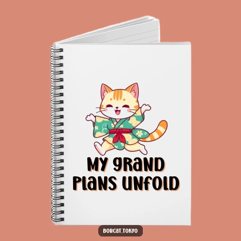 Funny Bobcat Kimono Notebook: Jot Down Ideas with Feline Grace, Hilarious Funny Gift