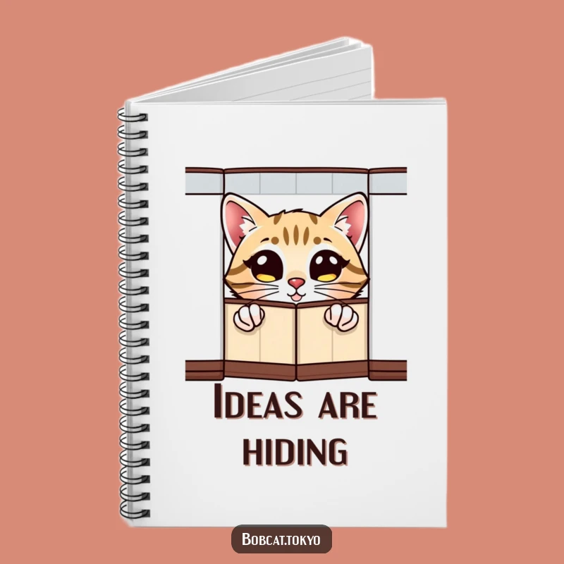 Funny Bobcat Peeking Notebook: Jot Down Ideas with Curiosity, Hilarious Funny Gift