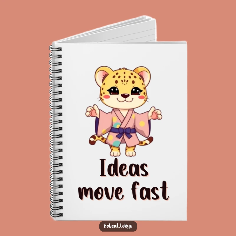 Funny Cheetah Kimono Notebook: Playful Pose Journal for Creative Humor