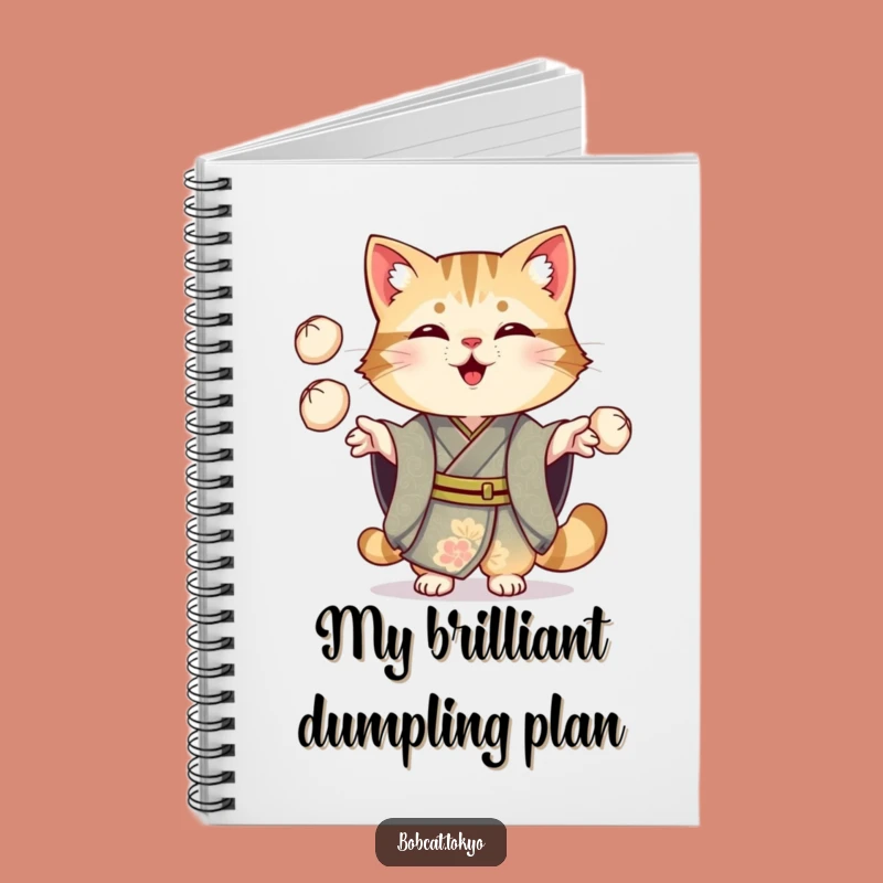 Funny Bobcat Dumpling Juggling Notebook: Culinary Ideas Journal