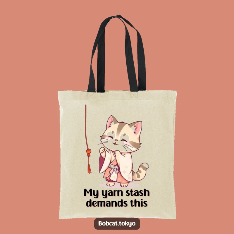 Funny Bobcat Kimono Tote Bag: Carry Your Fun in Style