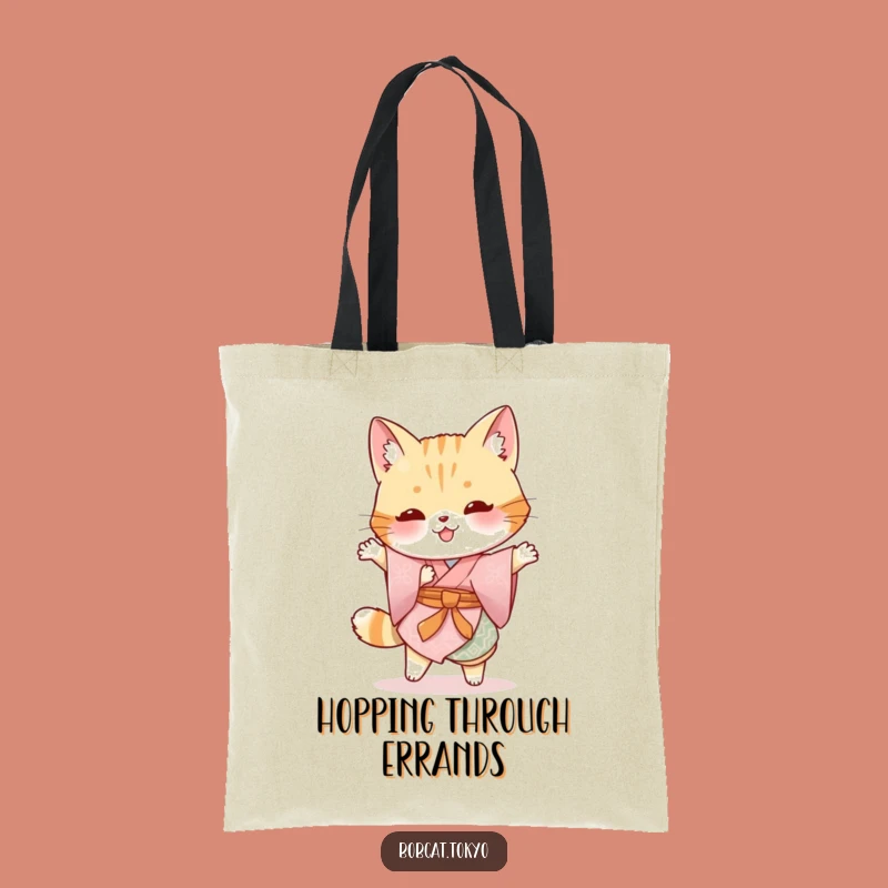 Funny Bobcat Kimono Tote Bag: Silly Hop Accessory